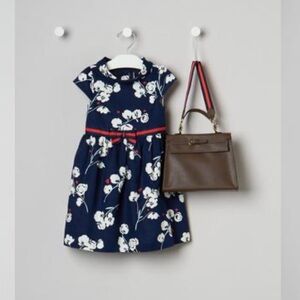 Janie & Jack Girl Blue White Floral Spring Summer Sleeveless Princess Dress